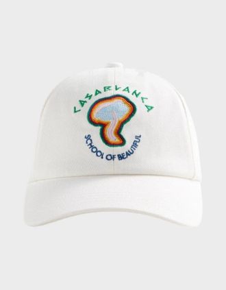 Casablanca Mens Rainbow Mushroom Embroidered Cap White - Size: ONE size