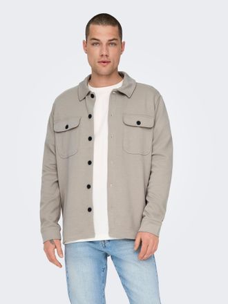 Only & Sons Langarmhemd ONLY & SONS ONSNEWKODYL OVERSHIRT SWEAT NOOS, Herren, Gr. XXL, N-Gr, gr&uuml;n (vintage khaki), Web, Obermaterial: 62% Polyester, 33% Viskose, 
