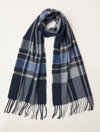 Fat Face FatFace Navy Check Scarf