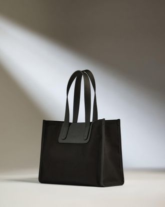 Antler Heritage Tote Bag In Black