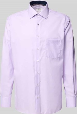 Eterna Regular Fit Businesshemd aus Baumwolle mit Kentkragen in Flieder, Größe 39