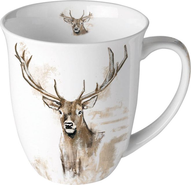 Ambiente Teetasse Kaffeetasse Becher Mug 0,4l Hirsch Antlers Landhaus Jagd Wild Fine Bone China Porzellan ab 11,66 €