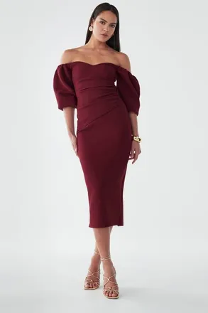 BWLDR Jessamy Dress in Burgundy at Nordstrom, Size 4