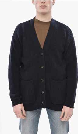 Paolo Pecora Virgin Wool V-Neck Cardigan size M