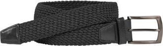 Johnston & Murphy Woven Stretch Knit Belt in Black at Nordstrom, Size 32