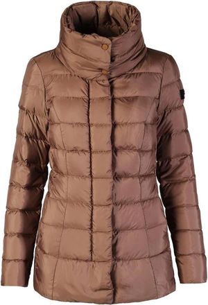 Peuterey Hooded Puffer Jacket - Dames - Winterjassen - Bruin - 2XS - Leer - Jassen