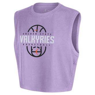 Nike Golden State Valkyries Nike Womens WNBA Authentic Sleeveless Cropped T-Shirt in Purple | IQ8209-517