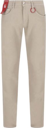Sartoria Tramarossa Leonardo katoenen jeans met logopatch - Beige