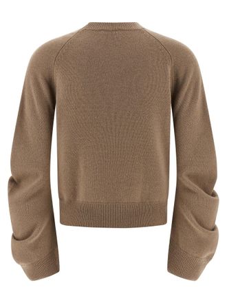 Nude Virgin Wool Crewneck Sweater - Camel