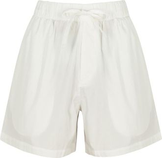 Tekla Unisex Poplin Pyjama Shorts - White - Xxs