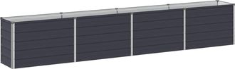 vidaXL Cama De Jard&iacute;n Elevada Gris Antracita 320 X 40 X 55 Cm Vidaxl