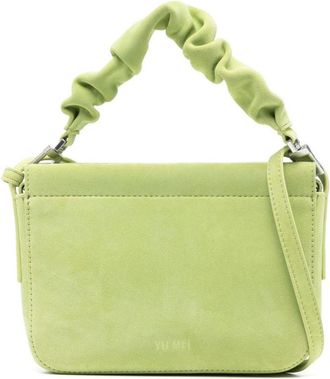 Yu Mei Scrunchie Vi suede crossbody bag - women - Suede/Lambskin - One Size - Green