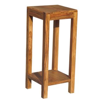 Jaipur Furniture Jaipur Telephone Table with Shelf - Sheesham Wood - L30 x W30 x H70 cm - Honey Dark Finish in Brown