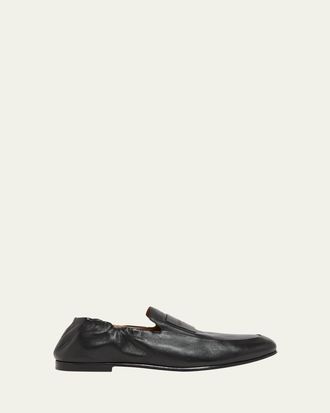 Givenchy Mens Leather Elasticized Loafers