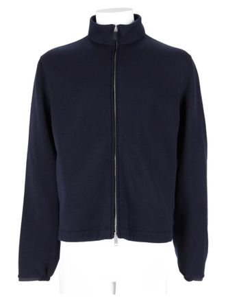 Ermenegildo Zegna Black Full-Zip Stand-Up Collar Sweatshirt