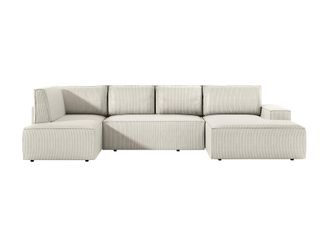 VENTE-UNIQUE.COM Sof&aacute; rinconera terciopelo beige