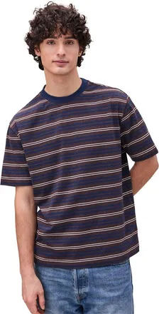 Richer Poorer Inc. The Recycled Stripe Tee in Brown Navy Stripe at Nordstrom, Size Xx-Large