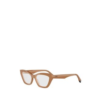 Fendi Way Cat-eye Frame - female - Fendi - Glasses - Orange - 54 MM - Accessories