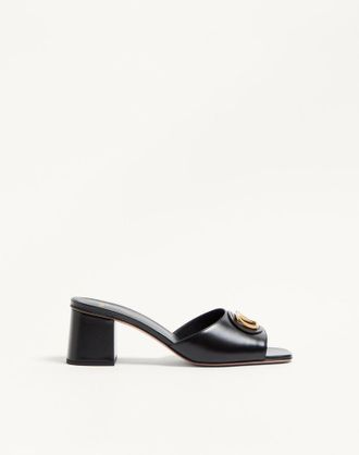 Valentino Garavani Sandalo Slide VLogo Signature In Vitello 60Mm Donna NERO 35.5
