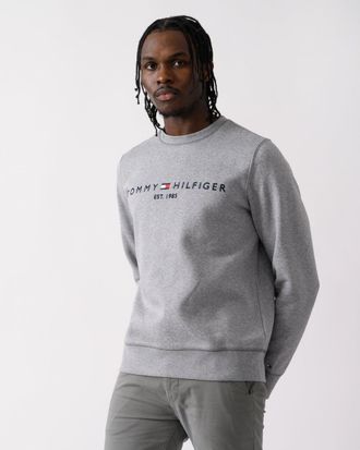 Tommy Hilfiger Logo Mens Sweatshirt - Grey - Size X-Large