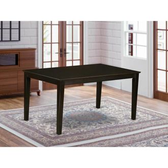 East West Furniture Rectangular dining table 36x60 with solid wood top In Cappuccino Finish