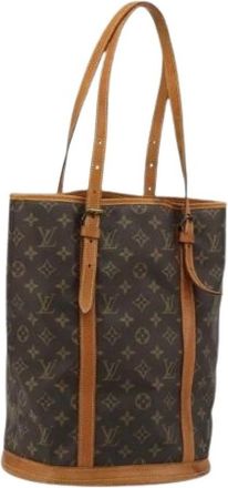 Louis Vuitton Pre-owned Bucket Bags, female, Brown, Size: ONE SIZE Pre-owned Monogram Canvas Bucket Bag