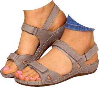 Generic Womens Orthopedic Sandals, Comfort Platform Wedges for Women, Orthotic Open Toe Ladies Sandals Dressy Summer Anti-slip Platform Beach Summer Shoes, Cu