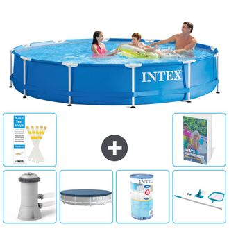 Intex Piscina Con Estructura Redonda - 366x76 Cm - 7-piezas S304