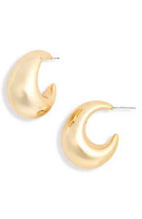 Leith Puffy Hoop Earrings in Gold at Nordstrom Rack