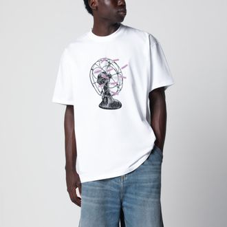 Carhartt Work in Progress T-shirt S/S Fan bianca in cotone con stampa grafica