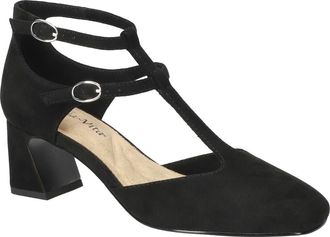 Bella Vita Harpswell Ankle Strap Pump in Black Suede at Nordstrom, Size 6.5