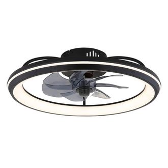 Netlighting Celeste Ceiling Fan Black 7 Blade LED Dimmable 3000-6500K Remote