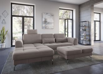 Sit&more Ecksofa »Bendigo L-Form« inklusive Sitztiefenverstellung, Bodenfreiheit 15 cm, 2 Fussfarben