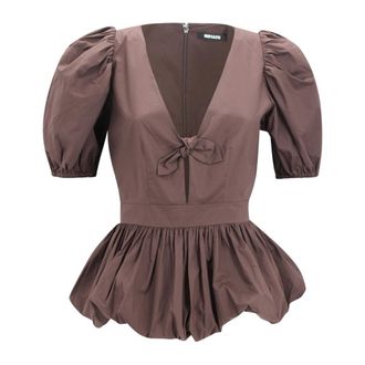 Rotate Rotate Birger Christensen, Dames, Blouses & Shirts, Bruin, Maat: XS