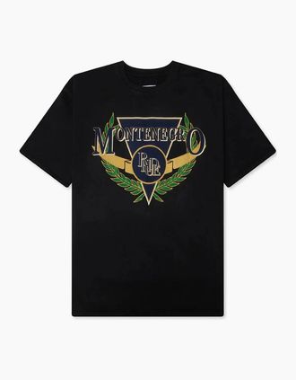 Rhude Mens Rhude Montenegro Regatta T-Shirt Black - Size: 36