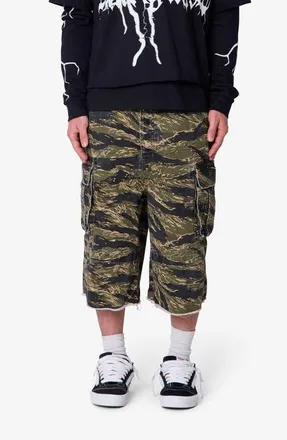 mnml Ultra Baggy Tiger Camo Cargo Shorts at Nordstrom, Size 34