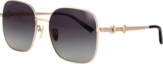 Gucci Womens Sunglasses Gold Metal