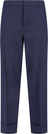 Cruna Grey Tailored Cropped Cuffed Trousers