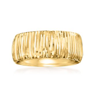 Canaria Canaria Italian 10kt Yellow Gold Diamond-Cut Ring