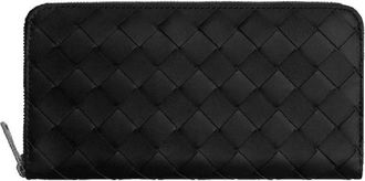 Bottega Veneta Intrecciato Leather Zip Around Wallet