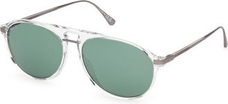 Web Eyewear Web WE0345 26N Mens Sunglasses Clear Size 58