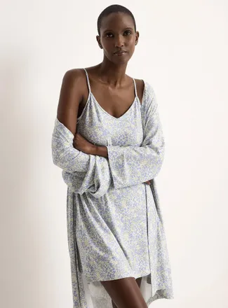 Miiyu Womens Velvety captivating print nightie