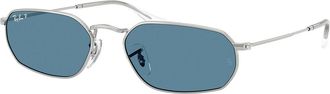 Ray-Ban RB3947 Polarized 003/S2 Mens Sunglasses Silver Size 57
