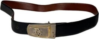 Dior Pre-owned Vintage Riem - unisex - Vintage Accessoires - Zwart - ONE Size - Leer - Vintage
