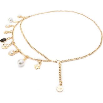 Kate Spade New York multicharm chain belt in Polished Gold at Nordstrom, Size Large