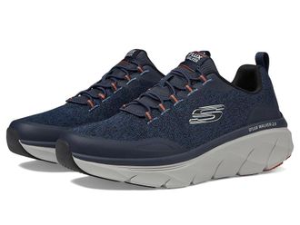 Skechers DLux Walker 2.0 Steadyway Mens Shoes Navy/Orange : 8 4E - Extra Wide