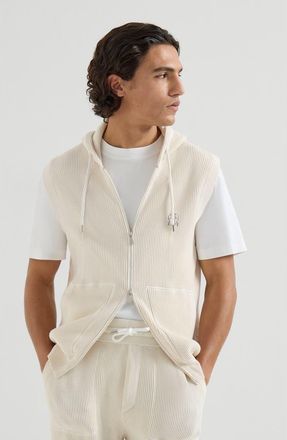 Brunello Cucinelli Cotton knit vest in White at Nordstrom, Size Xx-Large Eu