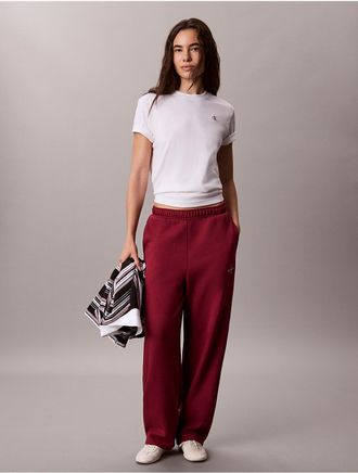 Calvin Klein Jeans Calvin Klein Womens Monologo Fleece Barrel Pants - Red - XL
