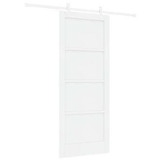 vidaXL Puerta Corredera Blanco 83 X 202 Cm Madera De Pino Maciza Vidaxl