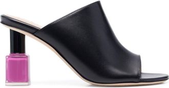 Loewe 90mm leather sandals - women - Calf Leather/Calf Leather/Calf Leather - 40 - Black